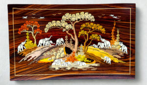 Rosewood Mysore Inlay Wall panel 14*24 Inch Rectangle Shape Without Frame