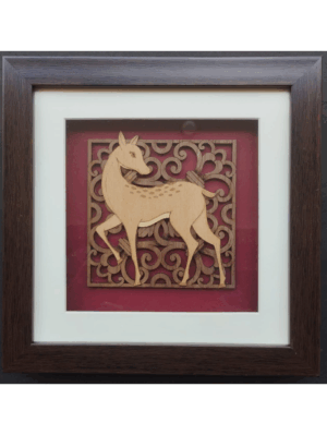 Veneer Art wall Hanging 8"x8" Deer