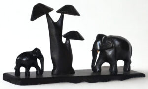 Rosewood Tree Elephant Miniature