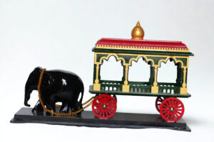 Rosewood Elephant Cart - Mysore Dasara Miniature