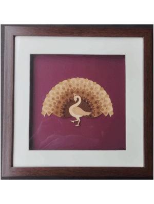 Veneer Wall hang 12*12 Peacock