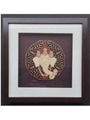 Veneer Art Wall hanging Shree Ganesh 12" x 12"
